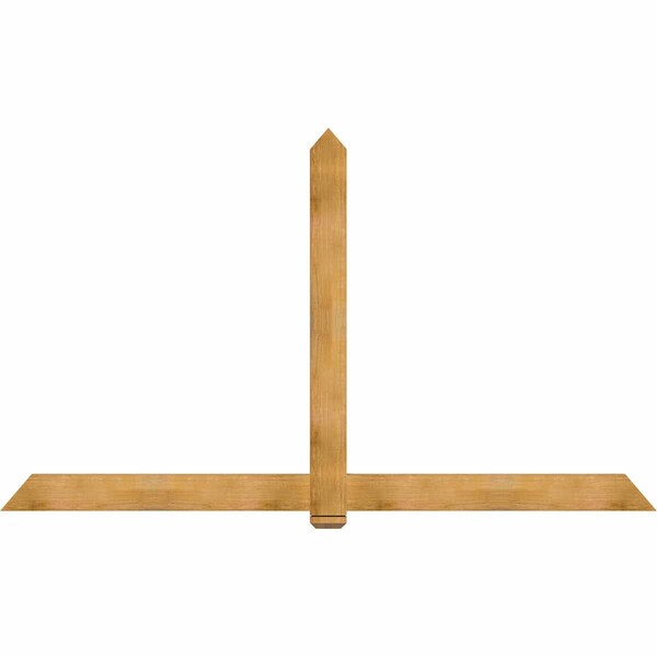 Ekena Millwork Eugene Rough Sawn Timber Gable Bracket, Western Red Cedar, 108"W x 63"H x 2"D x 6"F, 14/12 Pitch GBW108X63X0206EUG00RWR - main